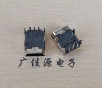 吉安Mini usb 5p接口,迷你B型母座,四脚DIP插板,连接器