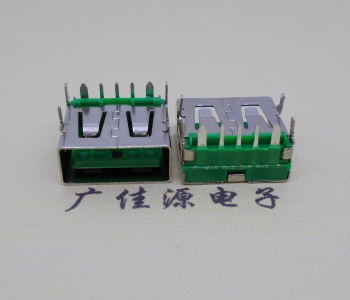 吉安5A大电流 快充接口 USB5p绿胶芯 常规母座