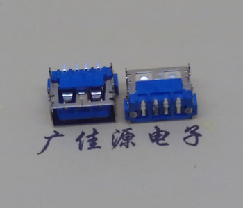 吉安AF短体10.0接口 蓝色胶芯 直边4pin端子SMT