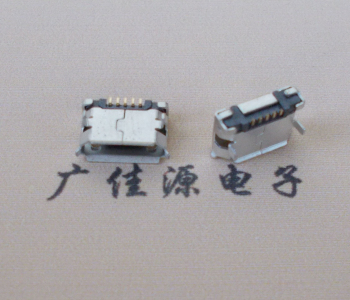 吉安Micro USB卷口 B型(无柱）插板脚间距6.4普通端子