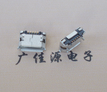 吉安Micro USB 5pin接口 固定脚距6.4插板有柱卷边