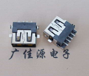 吉安 USB母座 贴片沉板3.5/4.9 直口/卷口铜壳/铁壳