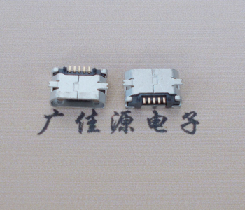 吉安Micro USB平口全贴板 鱼叉脚5.0长带定位柱加焊盘