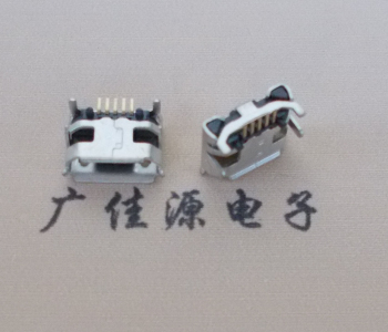 吉安Micro USB母座牛角间距7.2x6.6mm加长端子定位柱