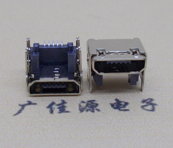 吉安MICRO USB 5P母座 SMT垫高 L=4.15双壳