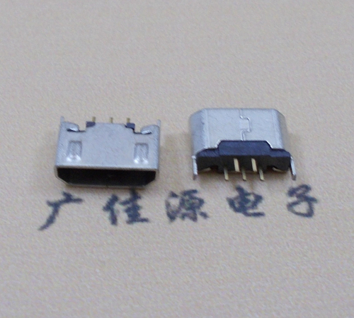 吉安迈克USB 180度母座5p直插带地脚1.5端子直口