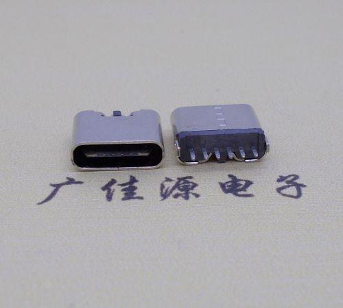 吉安立式插板Type-C6p母座接口H=6.9mm