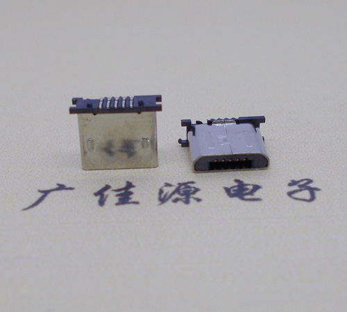 吉安MICRO USB 5P公头短体5.6mm立贴带柱无卡勾